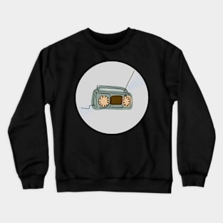 Vinyl - Radio minimalist line art Crewneck Sweatshirt